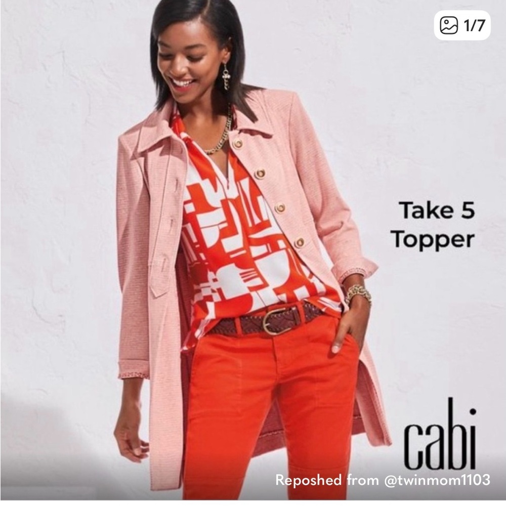 CAbi Pink  Take 5 Topper Coat